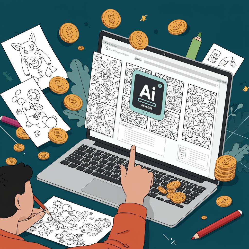 ChatGPTで塗り絵を自動生成！趣味が不労所得に変わる新時代の幕開け