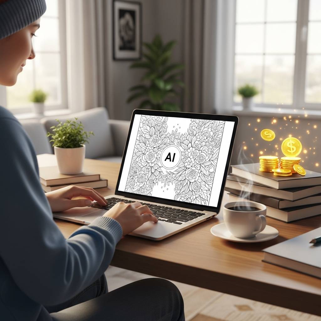 会社員におすすめ！週末だけでAI塗り絵本を出版して不労所得を作る方法